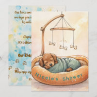 Baby-Dachshund-Digital-Download-Baby-Shower-Einlad