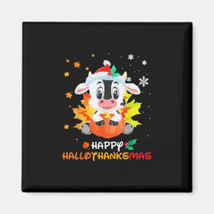Baby Dairy Kuh Weihnachten Frohe Hallothanksmas Magnet