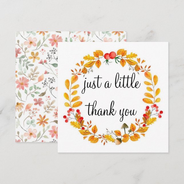 Baby Danke, Cards Feiertagskarte (Vorne/Hinten)