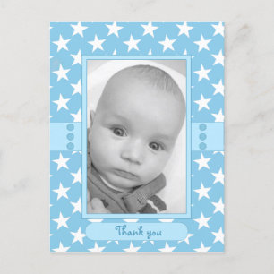 Baby Danke, dass ihr blaues Foto habt Postkarte