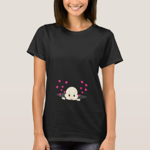 Baby, das mit Herz-Mutterschafts-Shirt späht T-Shirt