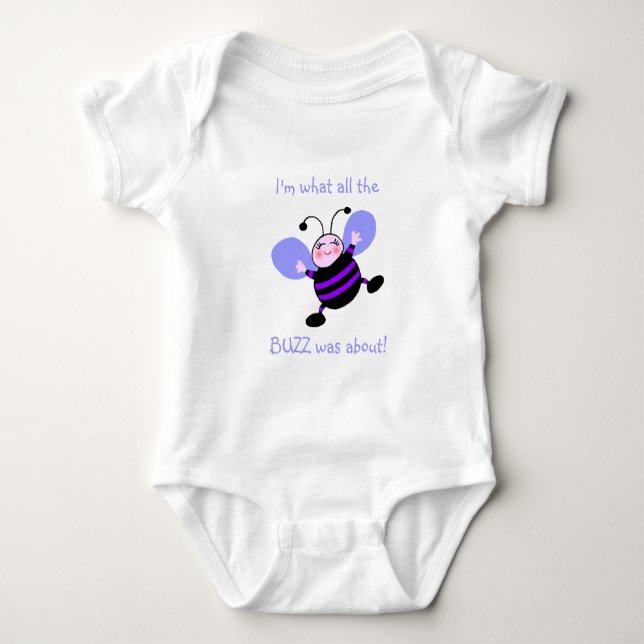 Baby Debut Ich bin, was das ganze BUZZ war über Ni Baby Strampler (Vorderseite)