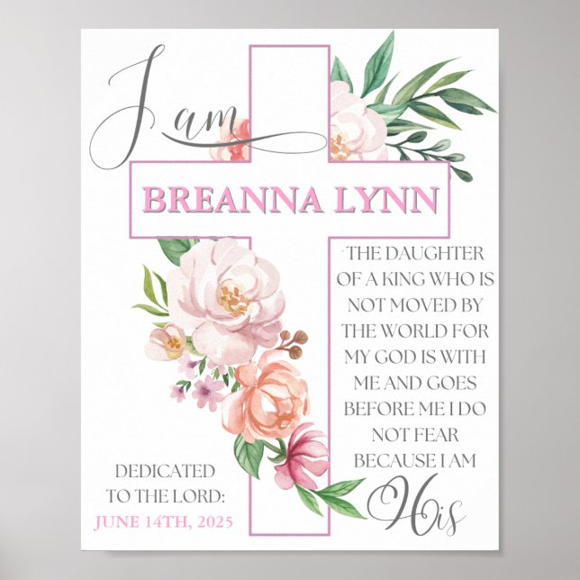 Baby Dedication Poster - Baby Girl (Vorne)