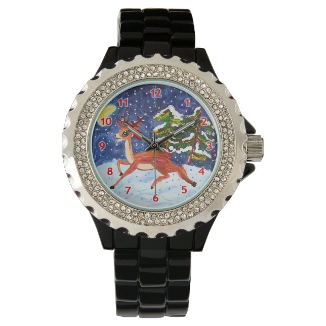 Baby Deer Armbanduhr (Vorderseite)