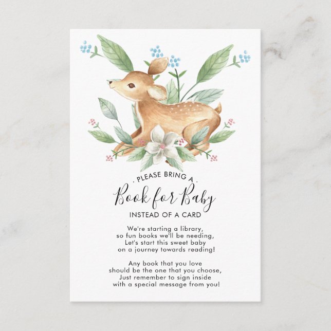 Baby Deer Book for Baby Card Begleitkarte (Vorderseite)