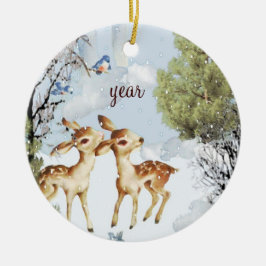 Baby Deer Fawns Weihnachtsschmuck