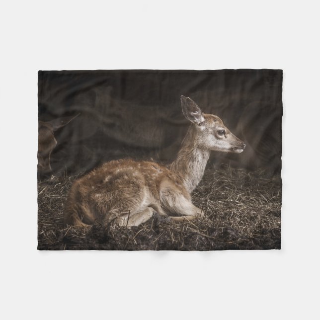 Baby Deer Fleecedecke (Vorderseite (Horizontal))