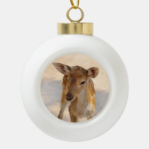 Baby Deer Keramik Kugel-Ornament