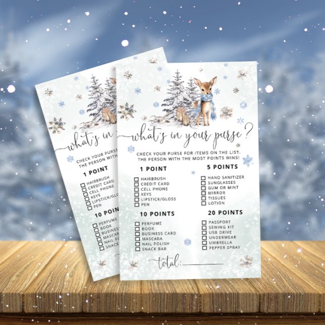 Baby Deer What in your Purse Baby Shower Game (Von Creator hochgeladen)