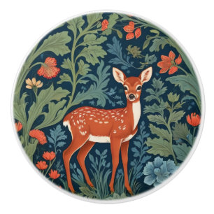 Baby Deer William Morris Stil Richtig gegenüber Fa Keramikknauf