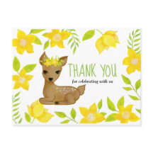 Baby Deer Yellow Florals | Babydusche Vielen Dank