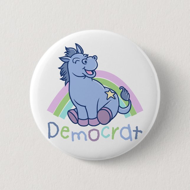 Baby-Demokrat-Esel Button (Vorderseite)