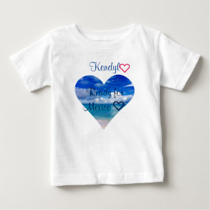 Baby des Tutu- Herz Körper-Anzugs- des Ozean- T-shirt