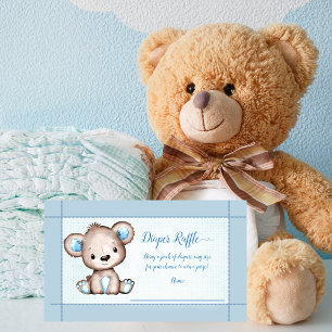 Baby Diaper Raffle Niedlich Brown Bären Boy Showsp Begleitkarte
