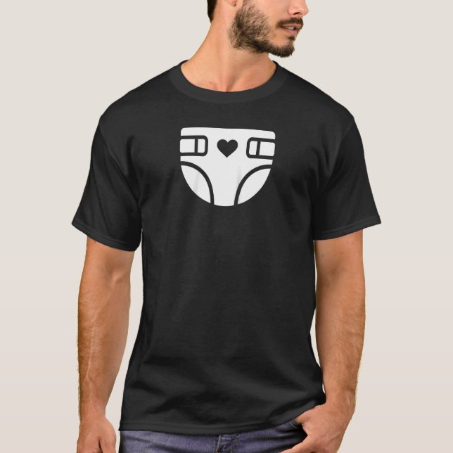 Baby Diaper Raglan T-Shirt (Vorderseite)