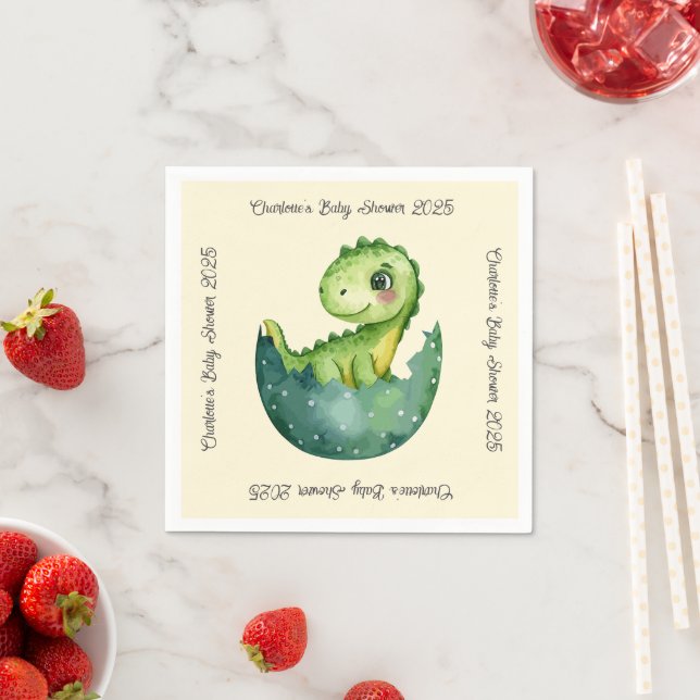 Baby Dino Baby Dusche Serviette (Beispiel)
