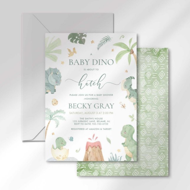 Baby Dino Baby Shower Einladung (Von Creator hochgeladen)