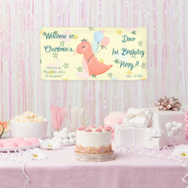 Baby Dino Birthday Party Banner