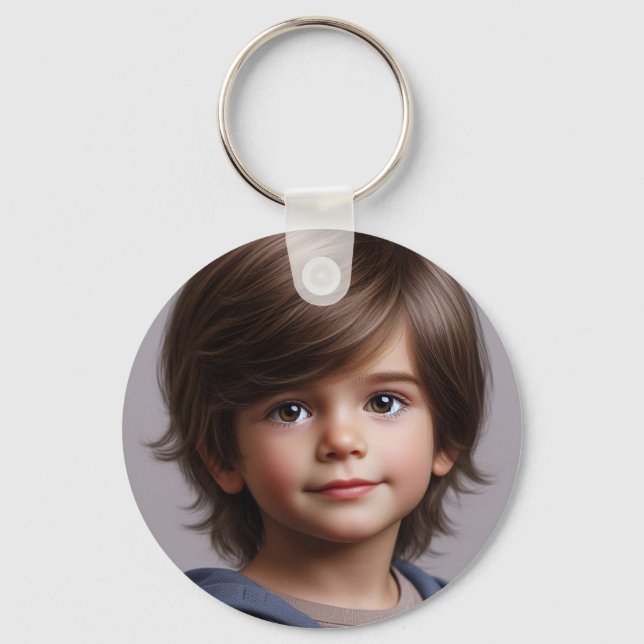 Baby Dino Birthday Photo Keychain! Schlüsselanhänger (Vorderseite)