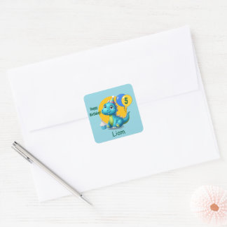 Baby Dino Birthday Sticker