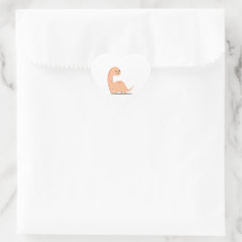 Baby Dino Herz-Aufkleber