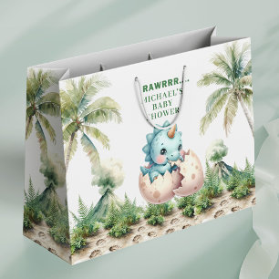 Baby Dino Party-Geschenktüte mit Schlüpft bald Große Geschenktüte