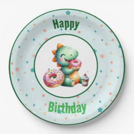 Baby Dino Party Plates Pappteller
