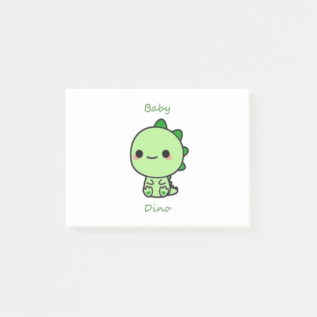 Baby Dino Post-it Klebezettel (Vorderseite)