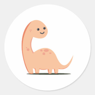 Baby Dino Runder Aufkleber