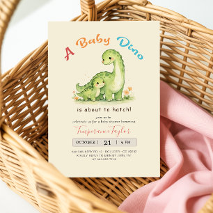 Baby Dino steht kurz vor dem Schlüpfen Dinosaurier Einladung