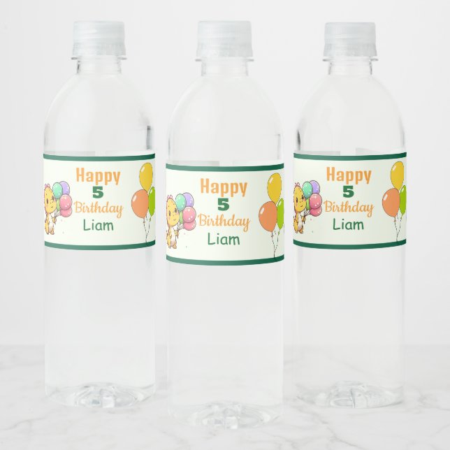 Baby Dino Water Bottle Labels (Flaschen)