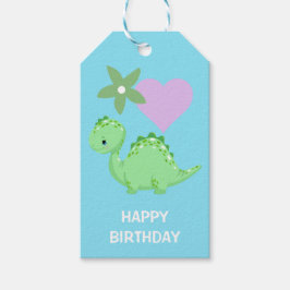 Baby Dinosaur Birthday Geschenkanhänger