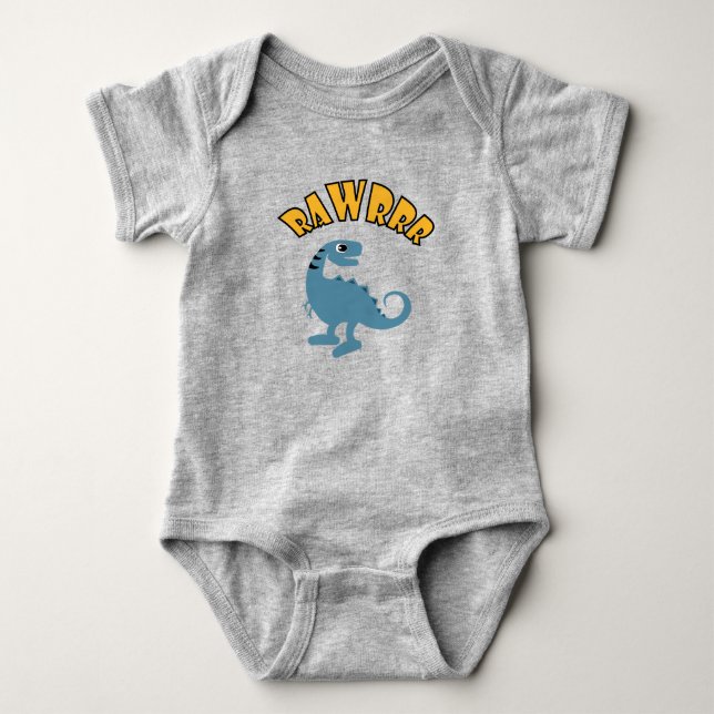 Baby Dinosaur Design - Baby Jersey Bodysuit Baby Strampler (Vorderseite)