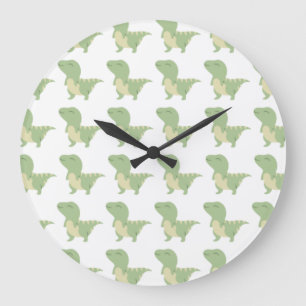 Baby Dinosaur Design Große Wanduhr