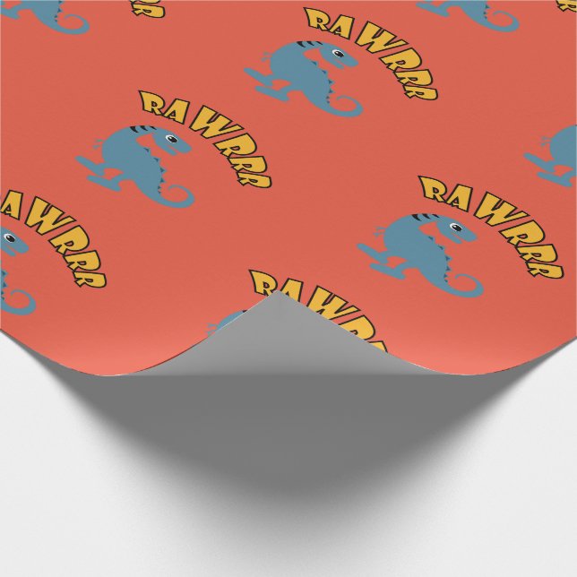 Baby Dinosaur Design - Matte Wrapping Paper Geschenkpapier (Ecke)