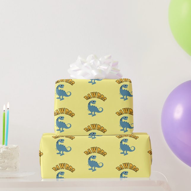 Baby Dinosaur Design - Matte Wrapping Paper Geschenkpapier (Partygeschenke)