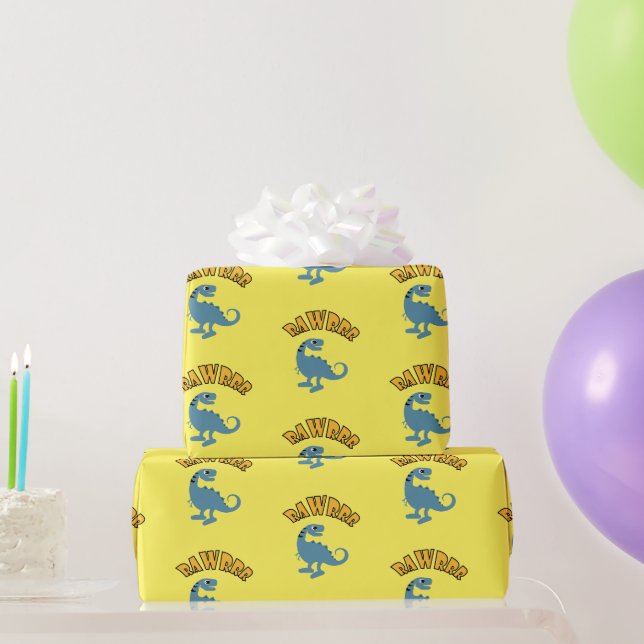 Baby Dinosaur Design - Matte Wrapping Paper Geschenkpapier (Partygeschenke)