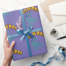 Baby Dinosaur Design - Matte Wrapping Paper Geschenkpapier