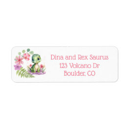 Baby Dinosaur Girl Pink und Lila Adresse