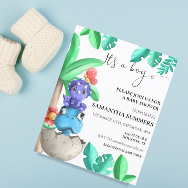 Baby Dinosaur Niedlich Es ist eine Baby-Dusche (Von Creator hochgeladen)