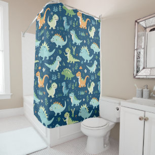 Baby Dinosaur Pattern Duschvorhang
