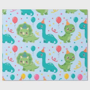Baby-Dinosaurien-Party-Geschenkpapier Geschenkpapier