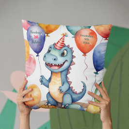 Baby Dinosaurier Boys Personalisiert Geburtstag Kissen
