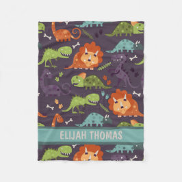 Baby Dinosaurier Dino Boys Personalisiert Monogram Fleecedecke