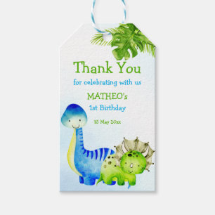 Baby Dinosaurier Geburtstagsparty Gefallen Geschenkanhänger