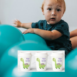 Baby Dinosaurier Personalisiert Geburtstagsparty Pappbecher