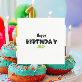 Baby Dinosaurier Personalisiert Geburtstagsparty Serviette