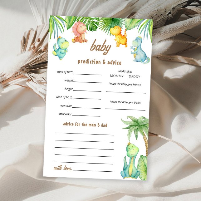 Baby Dinosaurier Predictions Game Flyer (Von Creator hochgeladen)