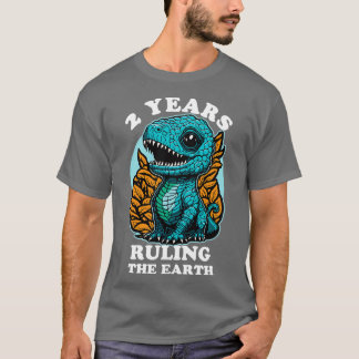 Baby Dinosaurier regiert die Erde 2 Jahre alt Birt T-Shirt