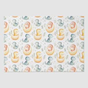 Baby-Dinosaurier und Babydusche Seidenpapier
